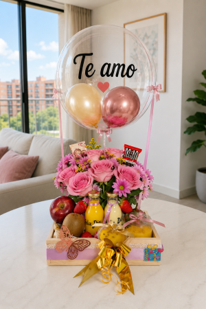 Detalle celebración especial desayunossorpressas.com tienda de regalos y flores a domicilio Bogotá