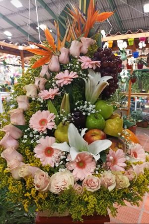 arreglo floral en espiral