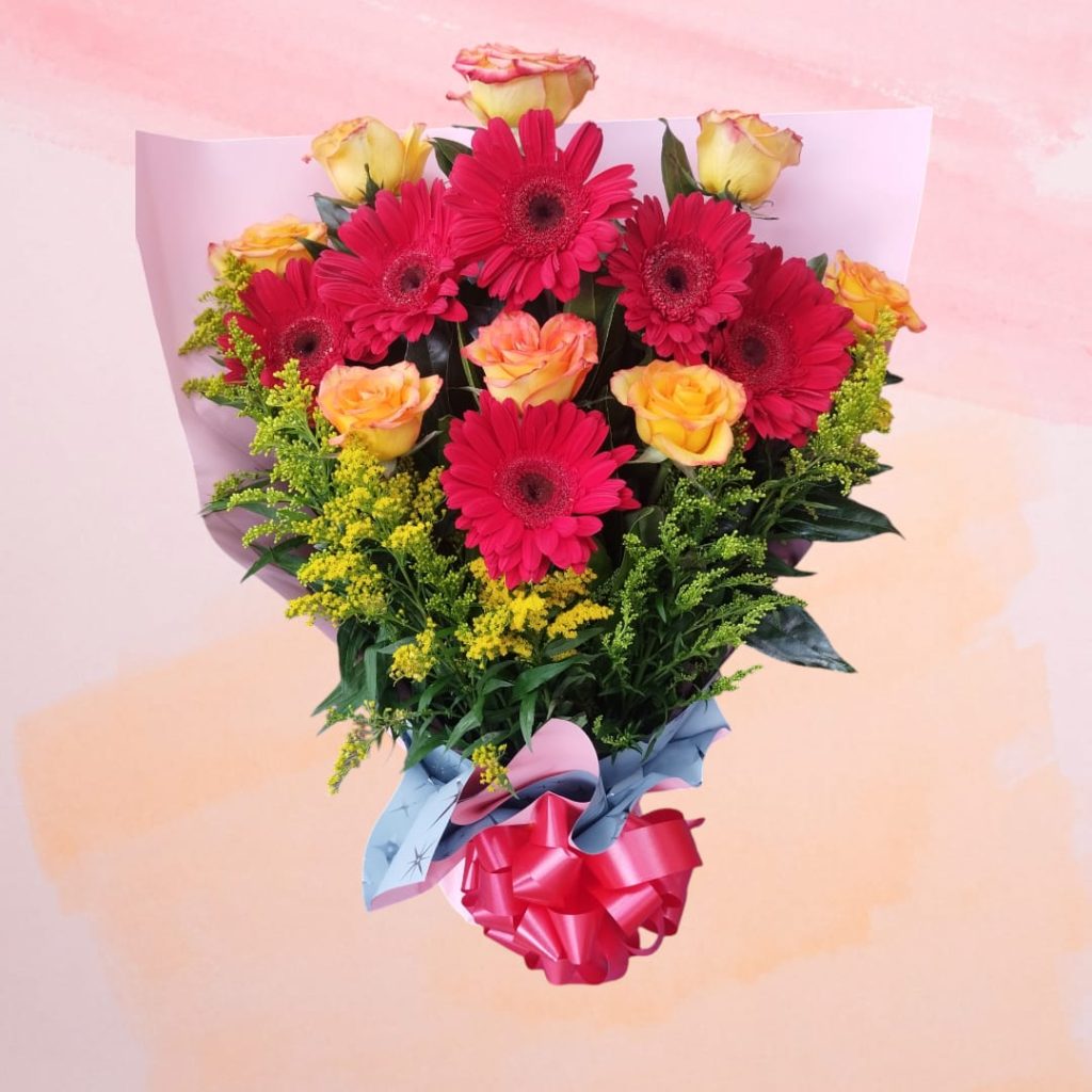 Bouquet Rosas y Gerberas Desayunossorpresas.com