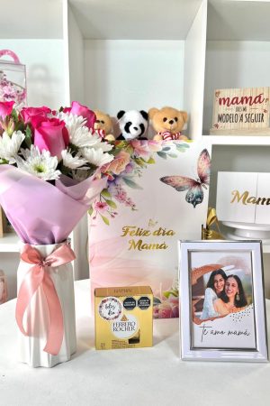 Combo Caja Libro Día de la Madre con Flores